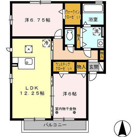 GEORGIAN HOUSE(2LDK/1階)の間取り写真