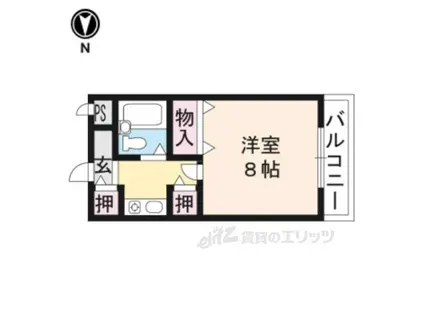 サンフェスタ東福寺A棟(1K/3階)の間取り写真