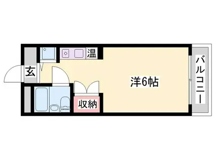 シティゴールド(ワンルーム/4階)の間取り写真