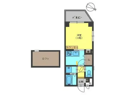 S・Tハウス(ワンルーム/3階)の間取り写真