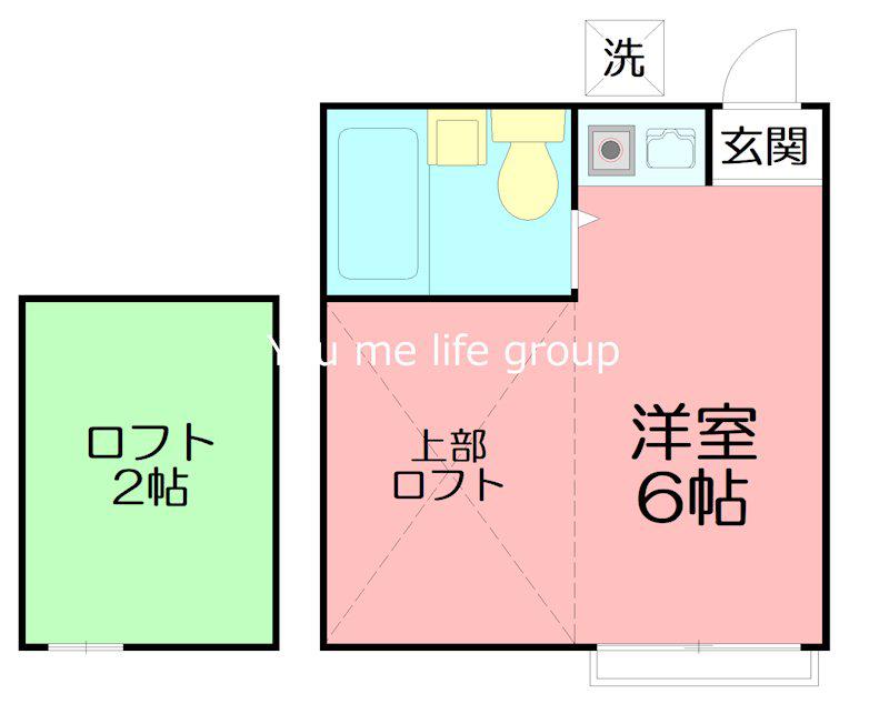 星川アイランド(ワンルーム/1階)の間取り写真