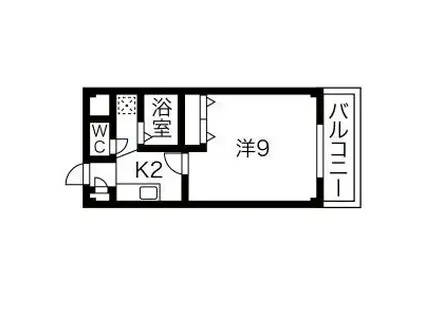プチメゾン稲生II(1K/3階)の間取り写真