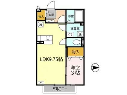 チェリーアベニュー(1LDK/2階)の間取り写真