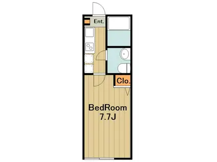 ブルームテラス(1K/2階)の間取り写真