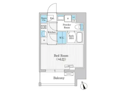 IPSE SHINAGAWA TOGOSHI イプセ品川戸越(1K/4階)の間取り写真