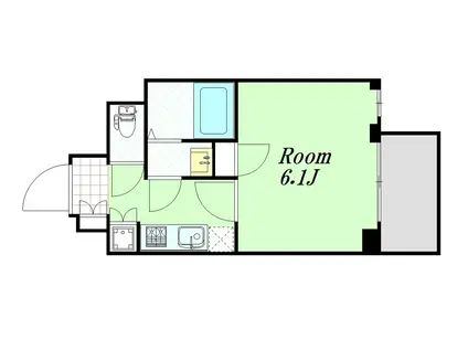 レジュールアッシュ梅田AXIA(1K/13階)の間取り写真