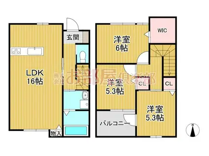 上津AP(3LDK/1階)の間取り写真