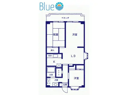 シティサイドテラス(2LDK/3階)の間取り写真