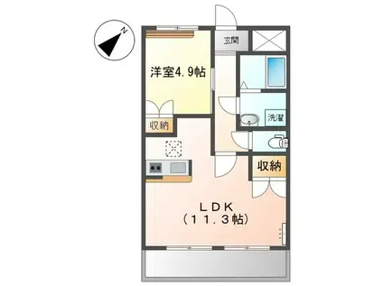 フェリシデーデ(1LDK/1階)の間取り写真