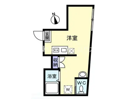 LAVATOWER(ワンルーム/1階)の間取り写真