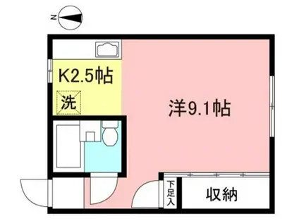T・HOUSE(1K/1階)の間取り写真