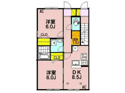 カーサアベリア(2SDK/1階)の間取り写真