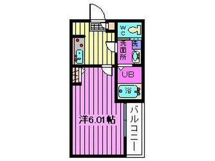 ディアネクスト戸田公園(1K/3階)の間取り写真