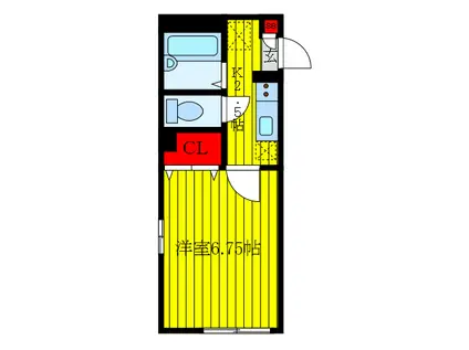 フローラ・フジタ(1K/1階)の間取り写真