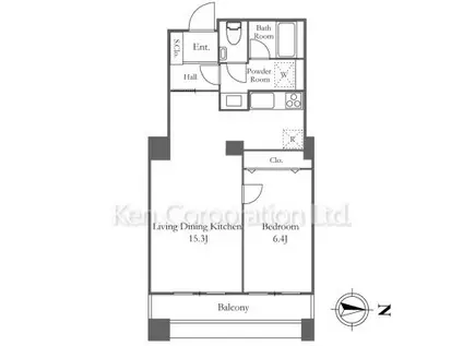 リバーシティ21イーストタワーズ(1LDK/35階)の間取り写真