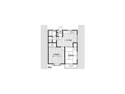 メゾン青葉(2LDK/2階)の間取り写真