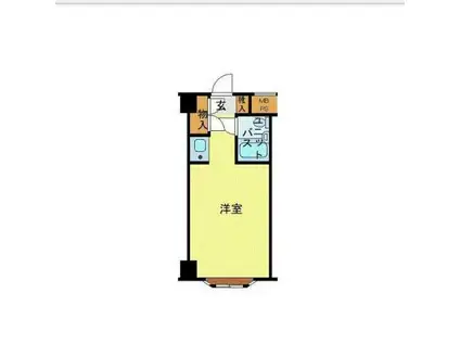 ハローレジデンス西葛西(ワンルーム/4階)の間取り写真