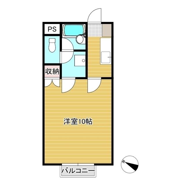 ルバンヴェール林田3(1K/3階)の間取り写真
