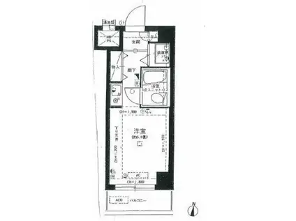 ライオンズマンション蒲田第3(ワンルーム/5階)の間取り写真