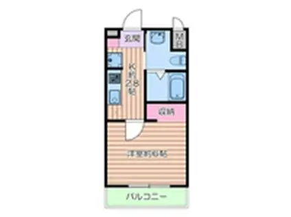 リベルテ東浦和(1K/1階)の間取り写真