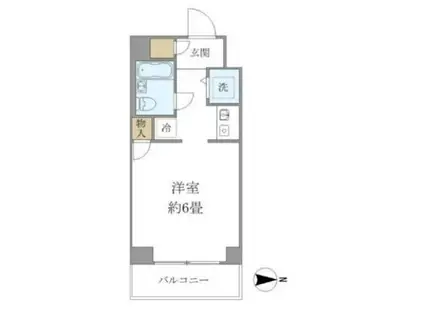 ウインベル錦糸町第3(ワンルーム/8階)の間取り写真