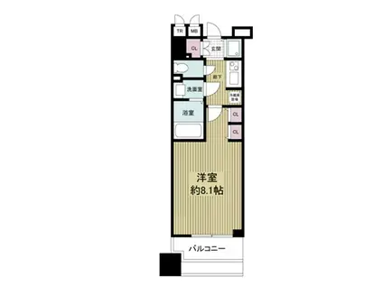 LASANTE京橋(1K/2階)の間取り写真