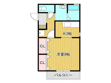 プチメゾン(1K/1階)の間取り写真