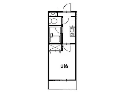 エスペランサ御影(1K/6階)の間取り写真
