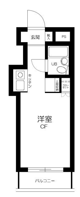 スカイコート蒲田(ワンルーム/3階)の間取り写真