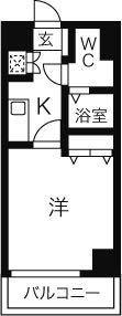 リベール名駅南(1K/9階)の間取り写真