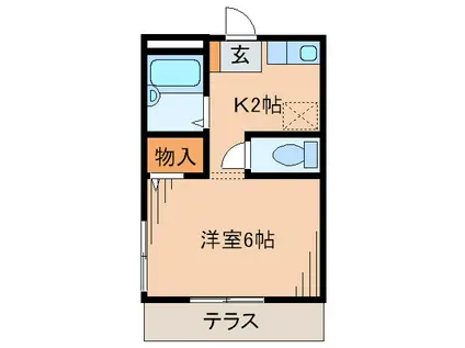 エスポワールハイツ(1K/1階)の間取り写真