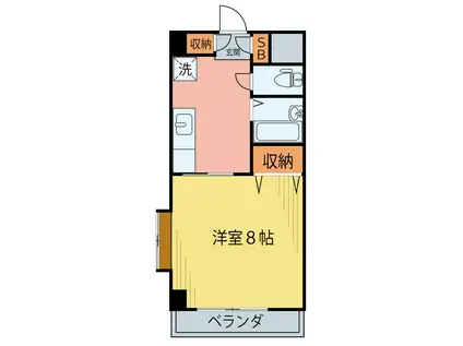 ラ・フランスマンション本町(1K/3階)の間取り写真