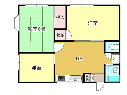 ハイム求名(3DK/1階)の間取り写真