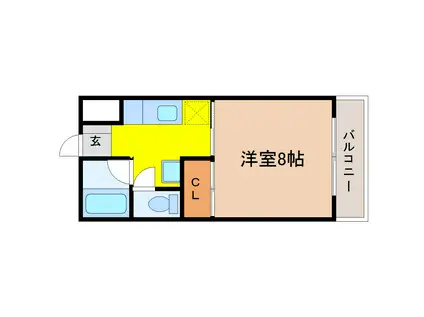 フロイディ-(1K/1階)の間取り写真