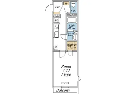 リブリ・西八王子II(1K/2階)の間取り写真