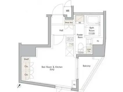 NJK MARQUIS OMOTESANDO(ワンルーム/12階)の間取り写真