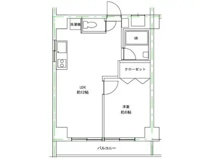 カーサケイワイNO.2(1LDK/3階)の間取り写真