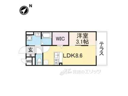 PREMIERE3(1LDK/3階)の間取り写真