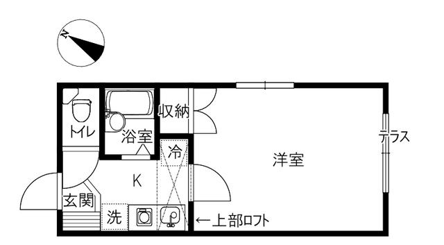 パティオ(1K/1階)の間取り写真
