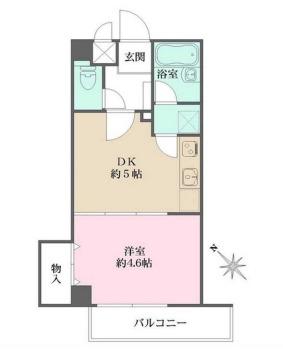 TS GARDEN目黒(1DK/2階)の間取り写真
