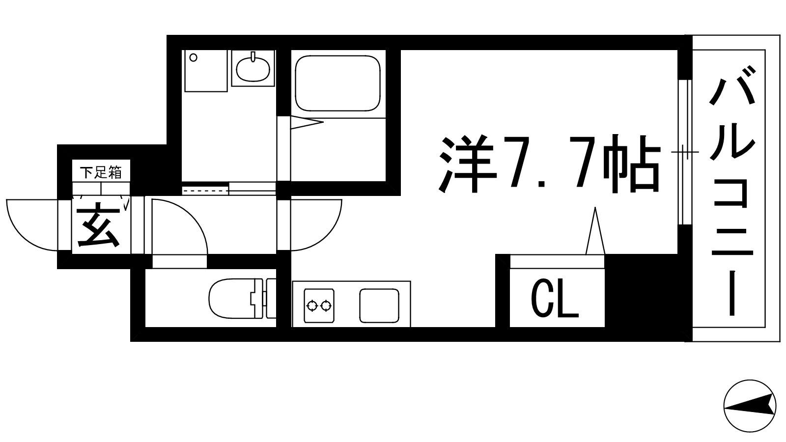 ONLYONEキセラ(ワンルーム/10階)の間取り写真
