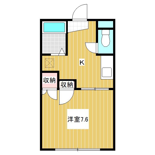 コーポアピア(1K/2階)の間取り写真