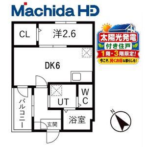 賑町シーエム・ディス(1DK/3階)の間取り写真