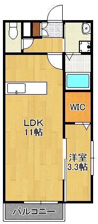 PREVOYANCE直方駅前(1LDK/1階)の間取り写真