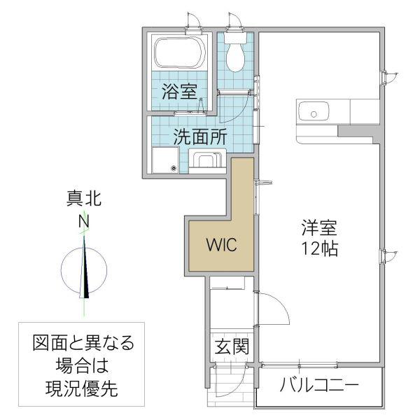 カーサ・チェレステ(ワンルーム/1階)の間取り写真