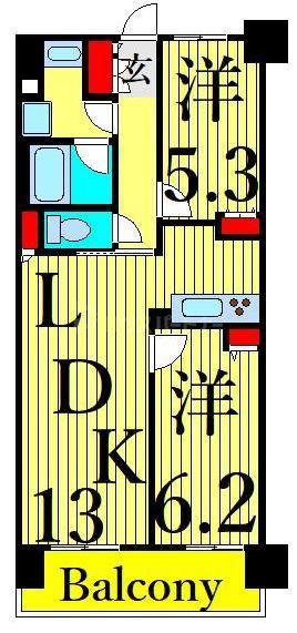 レジディア南千住(2LDK/10階)の間取り写真