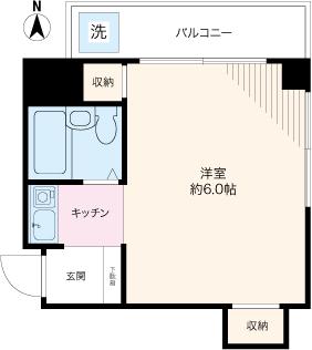メゾンタカクラ(1K/3階)の間取り写真