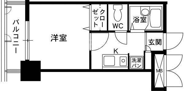 プリーマ赤坂(1K/7階)の間取り写真