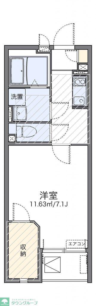 レオネクストセレーノ(1K/3階)の間取り写真