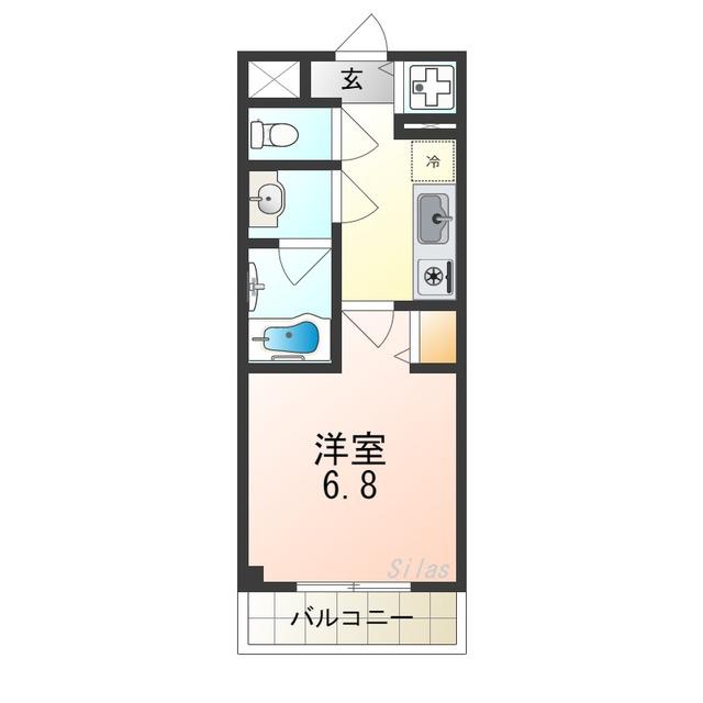 サンパティーりんくう(1K/2階)の間取り写真